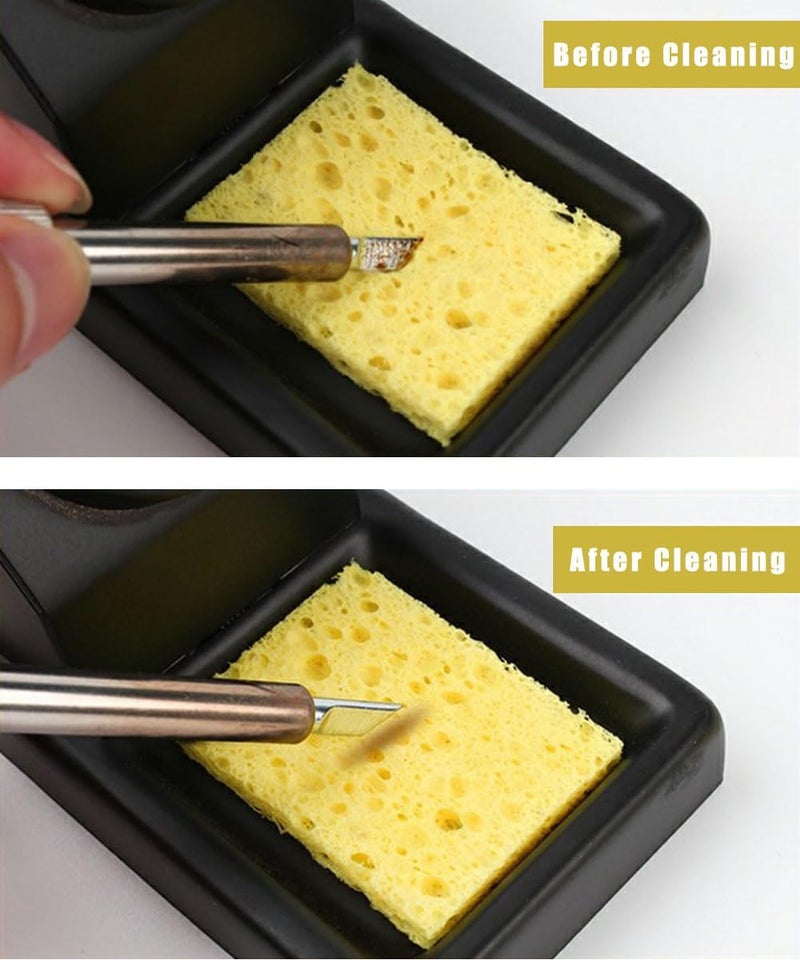 koofull 20Pcs Soldering Sponge 50x35mm Square, Replacement Solder Welding Iron Cleaning Pads Sponge (Thickened) - Image 3